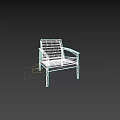 Simple Modern Armchair With Wooden Frame And Neutral Fabric Upholstered Seat