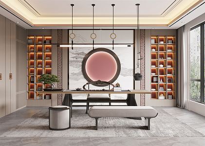 New Chinese Tea Room 3d model