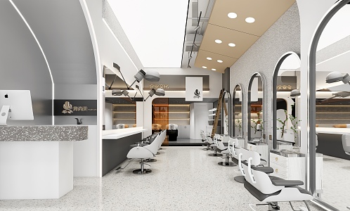 Modern Barber Shop 3d model