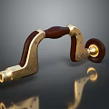 Retro Wooden And Golden Metal Phone Stand With Reflective Surface For Smartphones