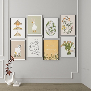 Nordic decorative painting 3d model