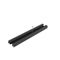 Modern Linear Pendant Light With Black Metal Frame And LED Lighting For Home Interior Decor