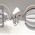 Elegant Sleek Contemporary Clothing Store With Well Arranged Apparel Display And Fashionable Mannequin Setups