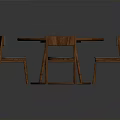 Round Wooden Dining Table With Four Chairs Gray Padded Seats And Wooden Frame