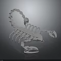Crystal Scorpion Sculpture With Detailed Exoskeleton And Reflective Surface Design