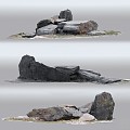 Gardening Piece Stone Slate Stone Pebbles Stone 3d model