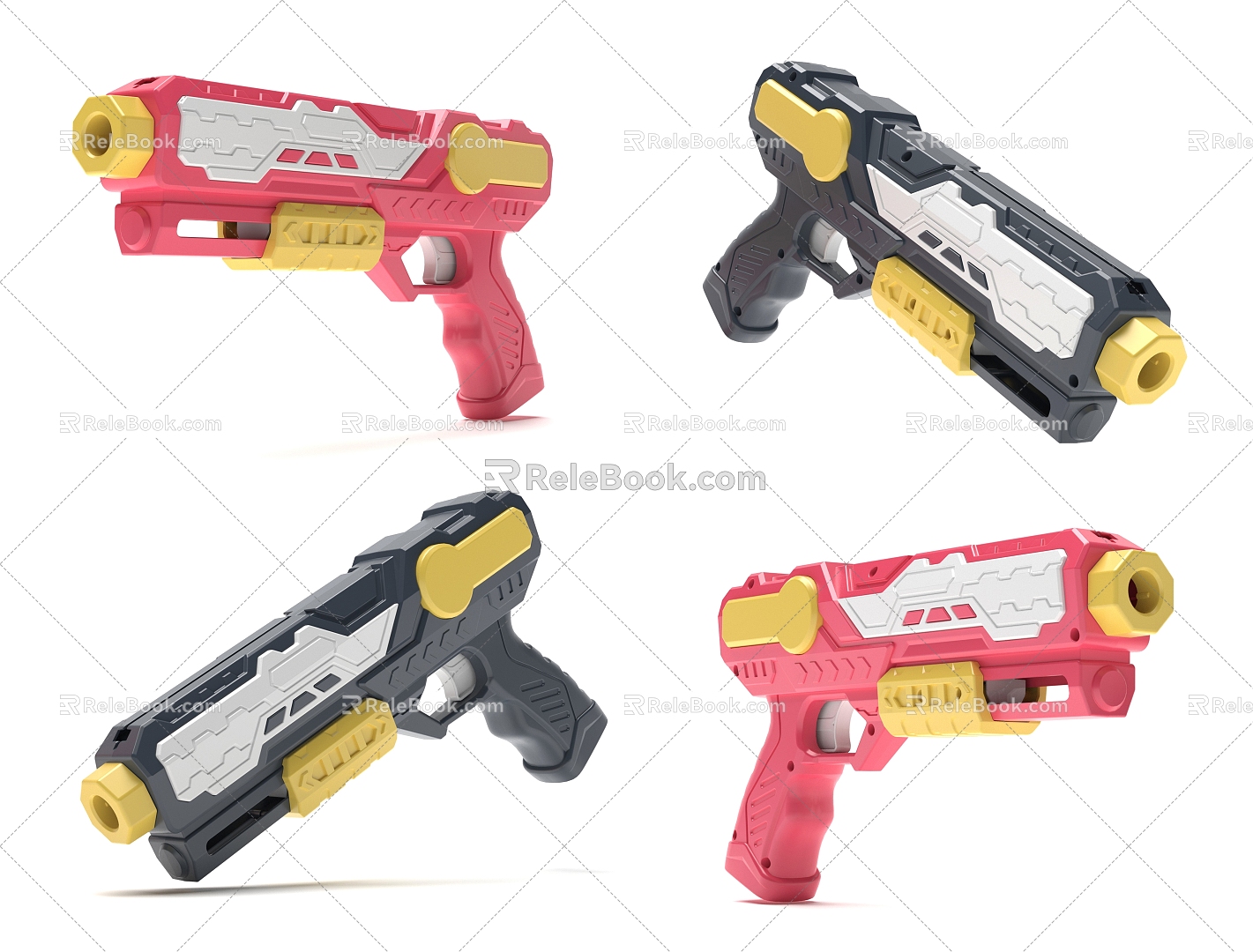 Toy gun soft bullet gun shooting children's toys 3d model