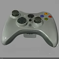 White Gaming Controller With Joysticks And Colorful Buttons For Electronic Gaming Devices