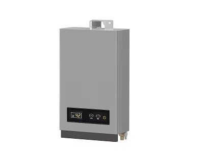 Modern Gas Water Heater With Digital Display For Daily Use 3d model