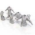 Ancient Silver Armor Parts Collection Featuring Helmet Chest Plate And Arm Guards