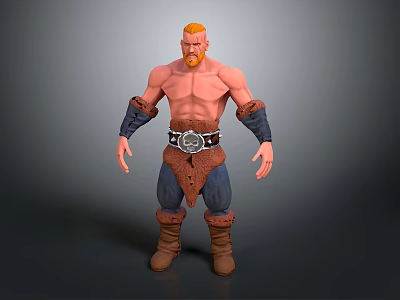 Modern Game Character Western Samurai Western Warrior Western Hero Western Warrior 3d model