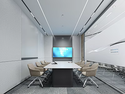 Modern Conference Room 3d model