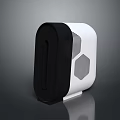 Sleek Black And White PC Case With Modern Design And Ventilation Grilles