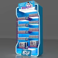 Blue Boonie Bears Themed Display Shelf with Multi Layer Design for Retail Merchandise