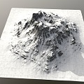 Snow Mountain Mountain Peak Mountain Snow Mountain Terrain 3d model