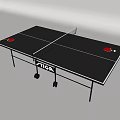 STIGA Black Table Tennis Table With Wheels Net Paddles And Balls