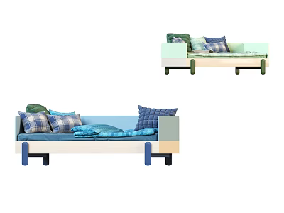 Modern Single Bed Sofa 3d model