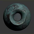 Elegant Turquoise Green Bronze Sculpture With Carved Texture And Classic Design