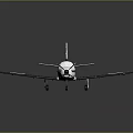 White Modern Passenger Airplane With Streamlined Body Wings Tail Fin And Windows Design