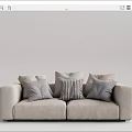 Modern double sofa 3d model
