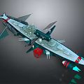 Futuristic Spacecraft Deck Design With Solar Panels Thrusters And Interstellar Features