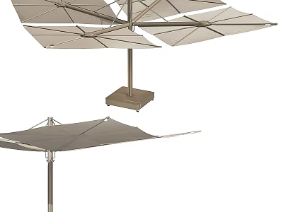 Outdoor Folding Sunshade With Metal Stand Adjustable Canopy And Durable Design 3d model