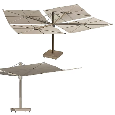 Outdoor Folding Sunshade With Metal Stand Adjustable Canopy And Durable Design 3d model