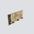 Colorful Decorative Wall Panels Set Of 6 With Woven Grid Design And 1000x3100mm Height