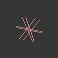 Modern Minimalist Metal Chandelier With Crossed Rods And Hanging Chain Design
