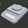 White Desktop Digital Electronic Scale With Digital Display And Control Buttons 3d model