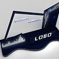 Modern LED Signage Photo Check In Spot With Logo And Sound Wave Design