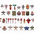 Decorative Hanging Pendants with Various Traditional Designs and Unique Shapes for Home Decoration