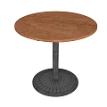 Round Wooden Dining Table with Black Metal Pedestal Featuring Radiant Patterns Modern Home Dining Design