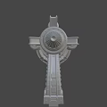 Futuristic Sci Fi Weapon with Metallic Circular Structure Multiple Components and Launch Mechanism 3d model