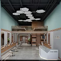 Modern Professional Hair Salon Storefront And Interior With Haircut Coloring Perm Services