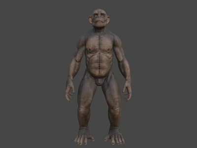 Game and Movie Character Muscular Mythical Creature with Rough Skin 3D Model Design 3d model