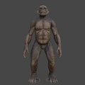 Game and Movie Character Muscular Mythical Creature with Rough Skin 3D Model Design