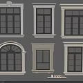Stylish Bay Window Designs With Various Styles And Classic White Frames 3d model