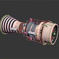 modern engine turbofan engine rocket engine 3d model