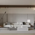 Modern Living Room Interior With Sofa Coffee Table Floor Lamp And Area Rug