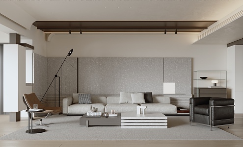 modern living room 3d model