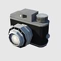 Vintage Camera 3D Model with Classic Body and Large Lens for Mobile Digital Collection