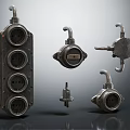 Vintage Metal Door Handles with Various Retro Designs and Classic Styles
