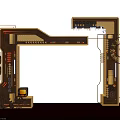 Industrial Style Activity Entrance with Expand Industry Works and Gear Clock Decorations