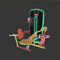 Leg Exercise Fitness Machine With Orange Seat And Black Frame For Gym Training