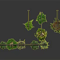 Decorative Hanging Planters With Trailing Vines And Various Styles Suspended On Wooden Rod