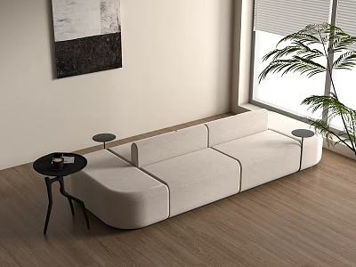 Modern double-sided sofa 3d model