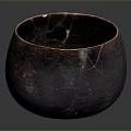 Dark Colored Sphere With Textured Surface As Practical Household Item 3d model