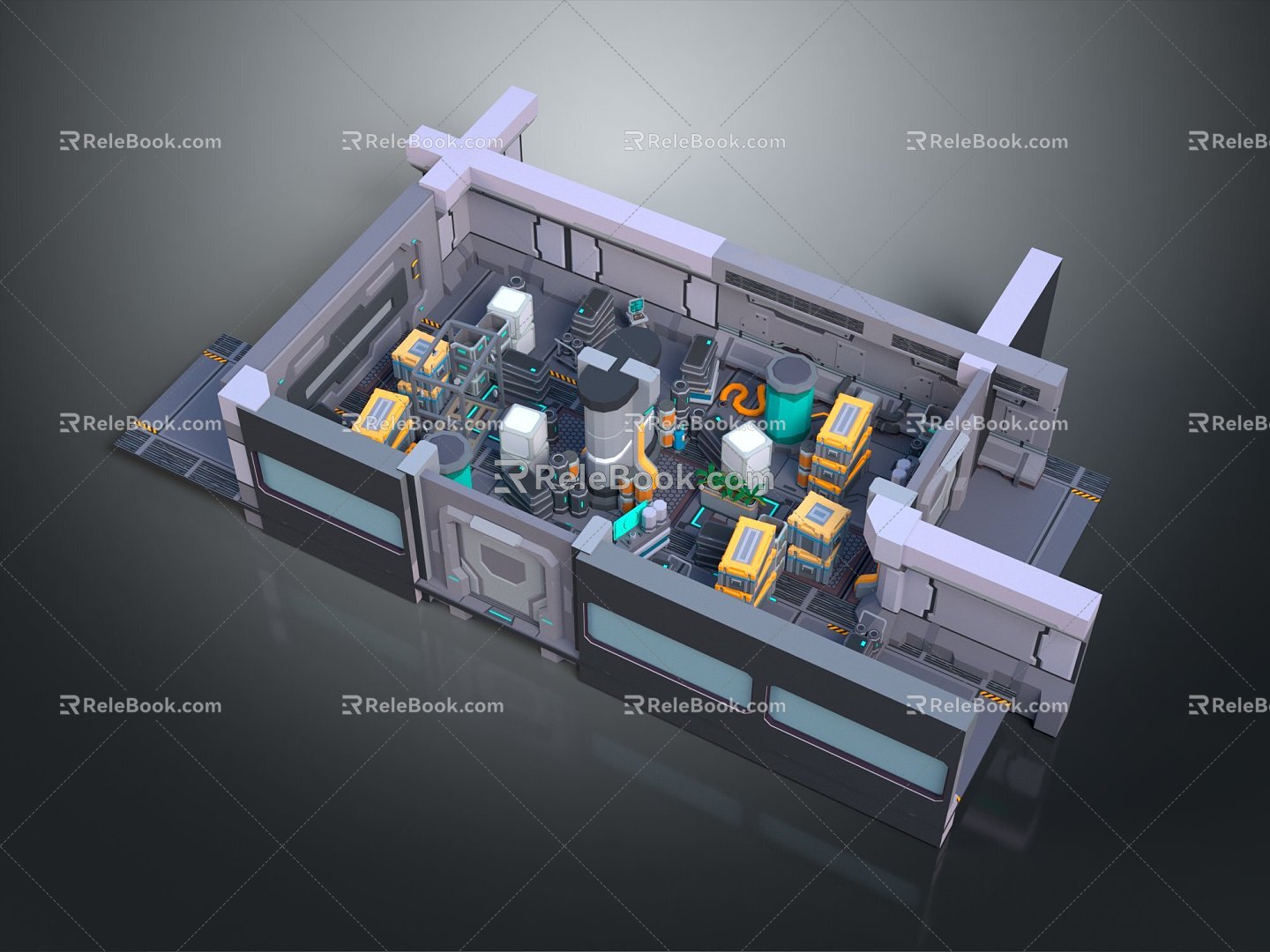 Space Station Sci-Fi Room Space Station Cabin Space Cabin 3d model