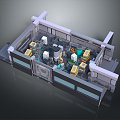 Space Station Sci-Fi Room Space Station Cabin Space Cabin 3d model